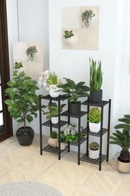 Stewehome Μεταλλική διακοσμητική βάση γλαστρών με 5 ράφια και ύψος