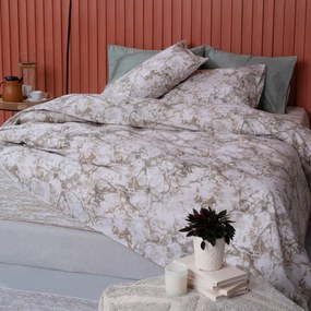 Σεντόνια Μονά (Σετ) Palamaiki Fashion FL6126 Μπεζ,Λευκό ΧΩΡΙΣ ΛΑΣΤΙΧΟ 170x260