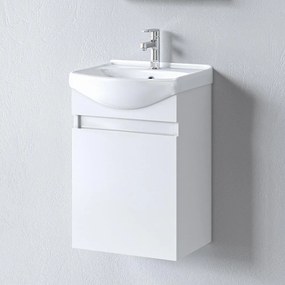 Bathroom Βench with Sink SIENA 45 White 46.5x37.5x60 εκ.