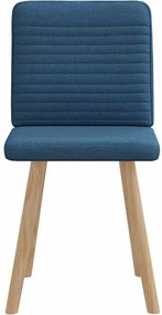 vidaXL Καρέκλες Τραπεζαρίας 2 τεμ. Μπλε Υφασμάτινες