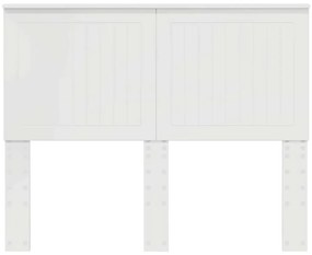 vidaXL Κεφαλάρι με κεφαλάρι Λαμπερό Λευκό 135 cm Επεξεργασμένο ξύλο