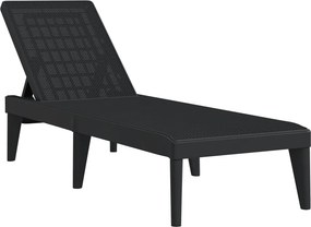vidaXL Ξαπλώστρα Ανθρακί 186 x 60 x 29 από Πολυπροπυλένιο
