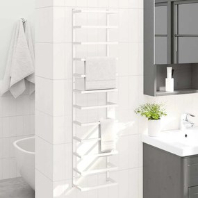 vidaXL Βάση για Πετσέτες Επιτοίχια Λευκή 24 x 12 x 96 εκ. Ατσάλινη