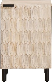 vidaXL Ντουλάπι Μπάνιου Λευκό 38 x 33 x 58 εκ. Στερεό ξύλο μάνγκο