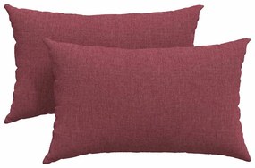vidaXL Μαξιλάρι Καναπέ 2 pcs Κόκκινο 50 x 30 cm ύφασμα