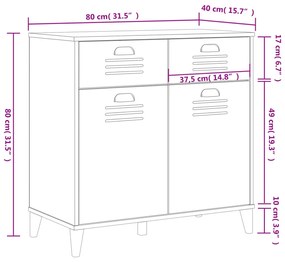 ΜΠΟΥΦΕΣ VIKEN ΛΕΥΚΟΣ 80 X 40 X 80 ΕΚ. ΑΠΟ ΜΑΣΙΦ ΞΥΛΟ ΠΕΥΚΟΥ 374935