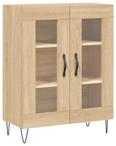 vidaXL Ντουλάπι Sonoma δρυς 69,5 x 34 x 180 εκ. από Επεξεργασμένο Ξύλο