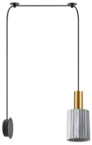 Φωτιστικό Τοίχου - Απλίκα SE21-GM-4-NM1W-GL1 ADEPT TUBE Gold Matt Wall Lamp Smoked Glass+