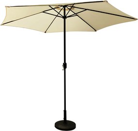 Ομπρέλα Κήπου ArteLibre HOWE Μπεζ/Μαύρο Αλουμίνιο/Ύφασμα Φ3x2.45m