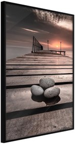 Αφίσα - Stones on the Pier - 20x30 - Μαύρο - Χωρίς πασπαρτού