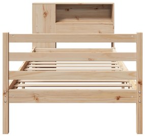 vidaXL Κρεβάτι Βιβλιοθήκη Χωρίς Στρώμα 75x190 εκ Μασίφ Ξύλο Πεύκο
