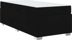 vidaXL Σκελετός Κρεβατιού με στρώμα Μαύρο 80 x 200 cm ύφασμα