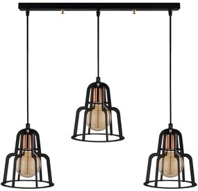 Φωτιστικό Οροφής - Ράγα Endustri 892OPV1779 100x20x115cm 3xE27 40W Black Opviq
