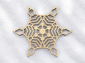 Intra απο ξύλο plywood 3mm-4mm πάχος – Χριστουγεννιάτικο Κρεμαστό στολίδι με νιφάδα χιονιού 20x20 cm INTRAVECTRY-MY547267