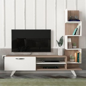 Έπιπλο τηλεόρασης Ceren λευκό - cordoba 149x31x131εκ