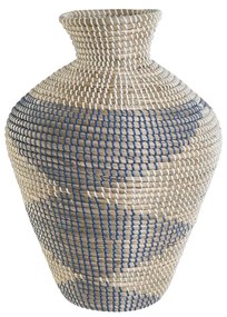 Βάζο DKD Home Decor Μπλε Φυσικό Μεσογείακός 35 x 35 x 50 cm