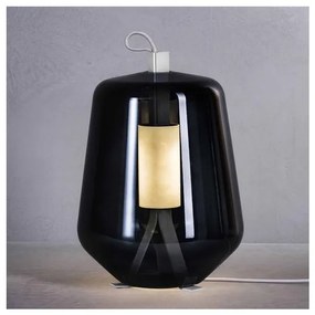 Επιτραπέζιο Φωτιστικό LED 8W Dimmer Φυσητό Γυαλί Μέταλλο Χρώμιο Luisa T1 Prandina-1C50000110126-Φιμέ/Smoke 1C50000110126