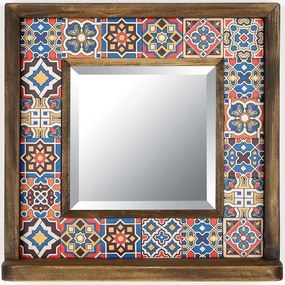 Καθρέπτης Τοίχου 792EVL4218 32,5x8x33cm Multi Hanah Home Wood