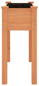 vidaXL Γλάστρα με Επένδυση Καφέ 71 x 37 x 76 εκ. από Μασίφ Ξύλο Ελάτης
