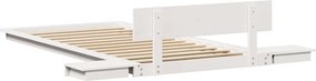vidaXL Σκελετός Κρεβατιού Λευκό 90 x 190 cm ξύλο