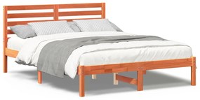 vidaXL Σκελετός Κρεβατιού Καφέ κεριού 120 x 200 cm Μασίφ ξύλο πεύκου