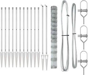 vidaXL Στύλος Περιφράξεων Γαλβανισμένο 25 x 1,5 m Ατσάλι