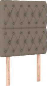 vidaXL Κρεβάτι Boxspring με Στρώμα Taupe 80x200 εκ. Υφασμάτινο
