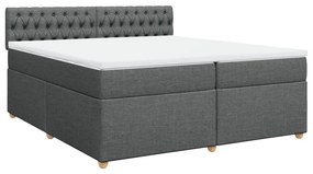 ΚΡΕΒΑΤΙ BOXSPRING ΜΕ ΣΤΡΩΜΑ ΣΚΟΥΡΟ ΓΚΡΙ 200X200 ΕΚ. ΥΦΑΣΜΑΤΙΝΟ 3289095