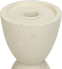 Κηροπήγιο ArteLibre Στολίδι Ιβουάρ Polyresin 11x11x15cm