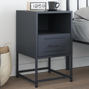 VidaXL Κομοδίνο Ανθρακί 36 x 39 x 60,5 εκ. Ατσάλινο