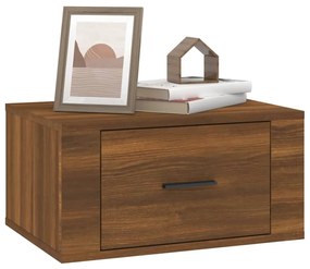 vidaXL Κομοδίνα Επιτοίχια 2 τεμ. Καφέ Δρυς 50x36x25 εκ.