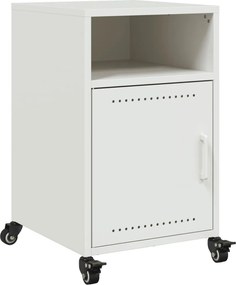 vidaXL Κομοδίνα 2 τεμ. Λευκό 36x39x59 εκ. από Χάλυβα