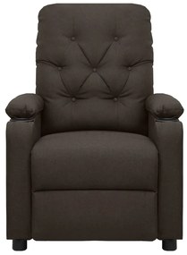 vidaXL Πολυθρόνα Μασάζ Ηλεκτρική Σκούρο Καφέ Υφασμάτινη