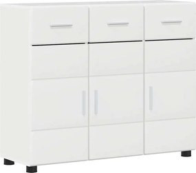 vidaXL Πλαϊνό γραφείο FLORIN 88,5 x 30,5 x 73 εκ Υψηλής γυαλάδας λευκό