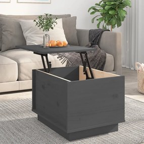 vidaXL Τραπεζάκι Σαλονιού Γκρι 40 x 50 x 35 εκ. από Μασίφ Ξύλο Πεύκου