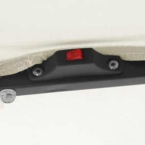 vidaXL Ομπρέλα Κήπου Άμμος 295 x 295 x 245 εκ Πολυεστέρας και Χάλυβας