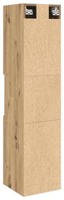 vidaXL Ντουλάπι Μπάνιου Κρεμαστό Παλ. Ξύλο 30x30x130 εκ. από Επ. Ξύλο