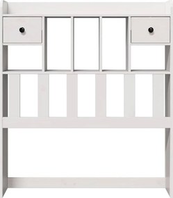 vidaXL Κεφαλάρι με Αποθ. Χώρο Λευκό 90 εκ. από Μασίφ Ξύλο Πεύκου