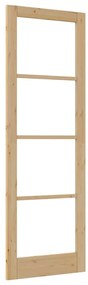 vidaXL Εσωτερική Πόρτα με Γυαλί Καφέ 78 x 232 cm