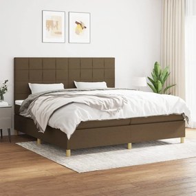 ΚΡΕΒΑΤΙ BOXSPRING ΜΕ ΣΤΡΩΜΑ ΣΚΟΥΡΟ ΚΑΦΕ 200X200 ΕΚ. ΥΦΑΣΜΑΤΙΝΟ 3142364