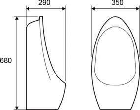 Karag LT 103H - Ουρητήριο τοίχου