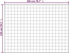 vidaXL Κουβέρτα Βαρύτητας Γκρι 150 x 200 εκ. 11 κ. Υφασμάτινη