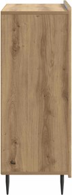 vidaXL Πλαϊνό γραφείο Artisan Δρυς 66 x 34,5 x 92 εκ.