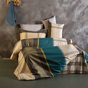 Παπλωματοθήκη Ambrosia (Σετ 3τμχ) Beige Sb Home Υπέρδιπλo 230x250cm 100% Cotton Satin