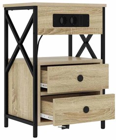 vidaXL Κομοδίνο Sonoma Δρυς 40 x 31 x 60 εκ. Επεξεργασμένο ξύλο