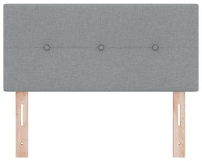 vidaXL LED Κεφαλάρι με φώτα λωρίδας LED Ανοιχτό γκρι 90 cm ύφασμα