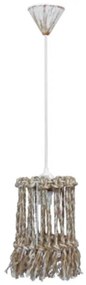 Φωτιστικό Οροφής Μονόφωτο Heronia Macrame Mix 15 Handmade 31-1115 Rope/Beige