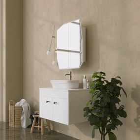 Έπιπλο Μπάνιου Λευκό QUARTZ CABINET 50x12x45