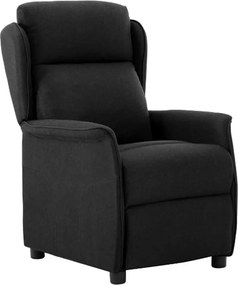 vidaXL Ανακλινόμενη πολυθρόνα Μαύρο 66.5 x 94 x 101.5 εκ Πολυεστέρας