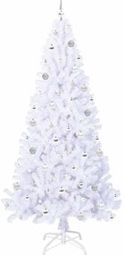 vidaXL Τεχνητό Χριστουγεννιάτικο Δέντρο Λευκό 210 cm PVC και Ατσάλι